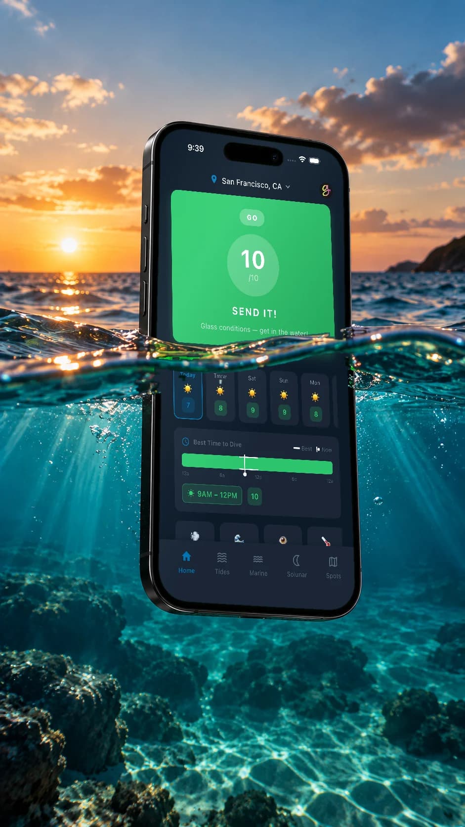 Spearo Vision on a device